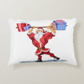 Bodybuilder Santa Funny Christmas Pillow Dekokissen (Vorderseite)