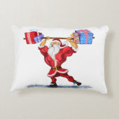 Bodybuilder Santa Funny Christmas Pillow Dekokissen (Rückseite)