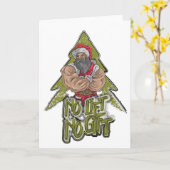 Bodybuilder Santa Funny Fitness Christmas Card Karte (Gelbe Blume)