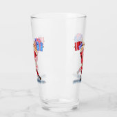 Bodybuilder Santa Funny Weihnachtsglas Glas (Links)