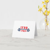 Bodybuilder und Physique Athlete IFBB PRO Barbell Karte (Gelbe Blume)