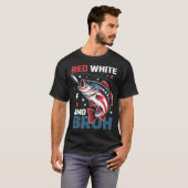 Bodybuilder Vater Angeln Fischer T-Shirt (Vorne ganz)