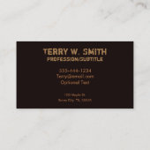 Bodybuilder Visitenkarten Visitenkarte (Rückseite)