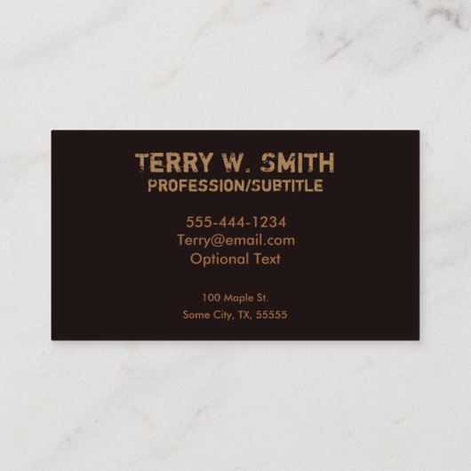 Bodybuilder Visitenkarten Visitenkarte (Rückseite)