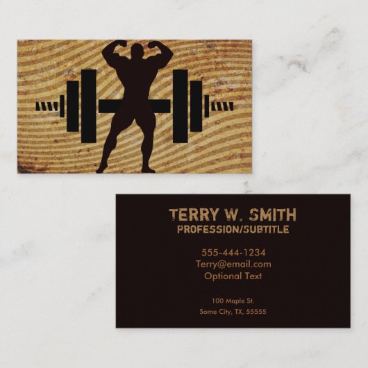 Bodybuilder Visitenkarten Visitenkarte (Vorne/Hinten)