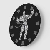 Bodybuilder Wall Clock Große Wanduhr (Winkel)