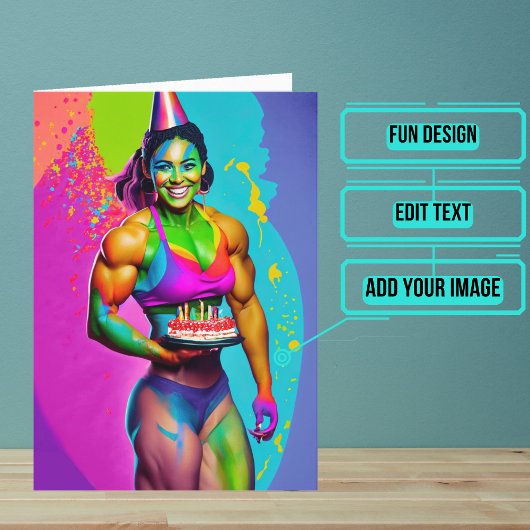 Bodybuilder weiblich Lesbian zum Geburtstag Karte