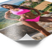 Bodybuilder weiblich Pink Lycra Tuscan Tal Fotodruck (Ecke)