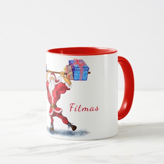 Bodybuilder Weihnachts-Weihnachtsgeschenk für Tass Tasse (VorderseiteRechts)