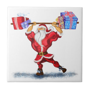 Bodybuilder Weihnachtsbaum Weihnachtsbaum Keramik  Fliese