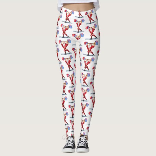 Bodybuilder Weihnachtsgeschenk Funny Leggings (Vorderseite)