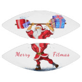 Bodybuilder Weihnachtsmann mit Weihnachtsgeschenk Football (Paneele)