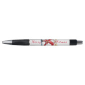 Bodybuilder Weihnachtsmann mit Weihnachtsgeschenke Kugelschreiber (Vorderseite)