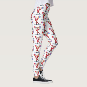 Bodybuilder Weihnachtsmann mit Weihnachtsgeschenke Leggings