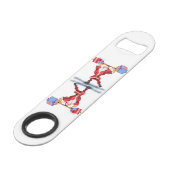 Bodybuilder Weihnachtsmann Weihnachten Bar Key (Rückseite Schrägansicht)