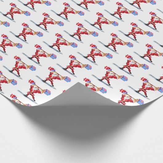 Bodybuilder Weihnachtswrapping Paper Geschenkpapier (Ecke)