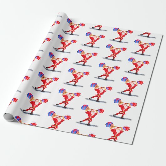 Bodybuilder Weihnachtswrapping Paper Geschenkpapier (Ungerollt)
