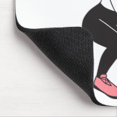 Bodybuilderin Beintag Mädchen Kettlebells Fitness Mousepad (Ecke)