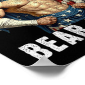 Bodybuilding 4. Juli Vater USA Flag 2. Änderung Poster (Ecke)