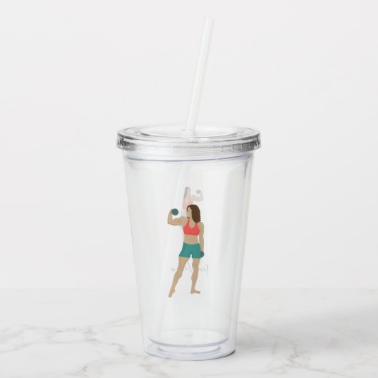 Bodybuilding Acryltrinkbecher (Rückseite)