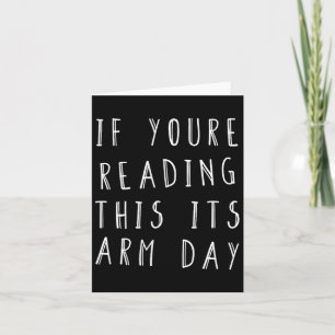 Bodybuilding Arm Day Quote Personal Trainer Gewich Karte