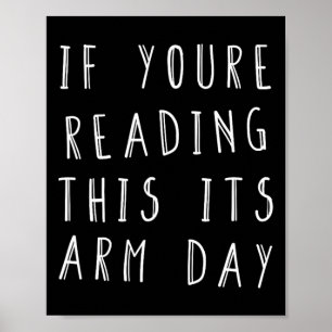 Bodybuilding Arm Day Quote Personal Trainer Gewich Poster