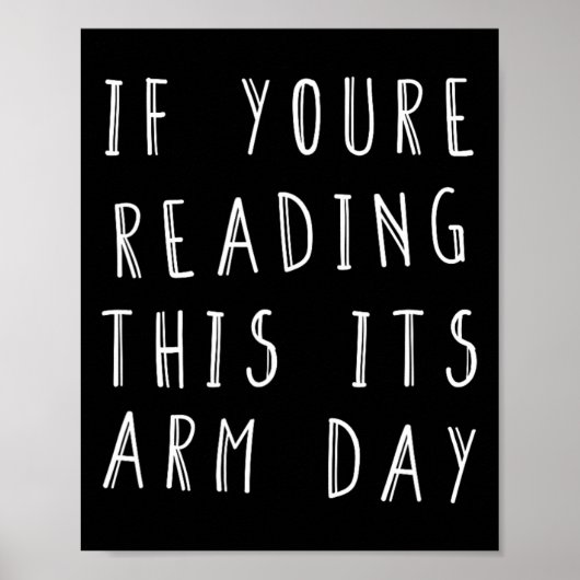 Bodybuilding Arm Day Quote Personal Trainer Gewich Poster (Vorne)
