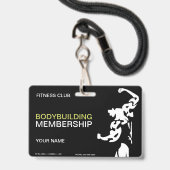 Bodybuilding Ausweis (Vorderseite mit Lanyard)