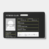 Bodybuilding Ausweis (Rückseite)