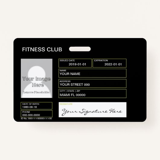 Bodybuilding Ausweis (Rückseite)