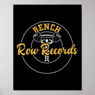 Bodybuilding-Bank-Reihen-Rekorde-Gym-Sprüche  Poster