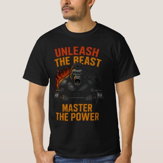 Bodybuilding Beast Power – Unleash Strength Muscle T-Shirt (Vorderseite)