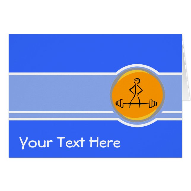 Bodybuilding; Blau u. Orange (Vorderseite (Horizontal))