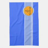 Bodybuilding; Blau u. Orange Küchentuch (Vertikal)