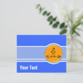 Bodybuilding; blau und orange postkarte (Stehend Vorderseite)