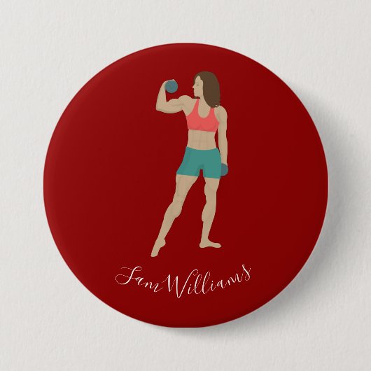 Bodybuilding Button (Vorderseite)