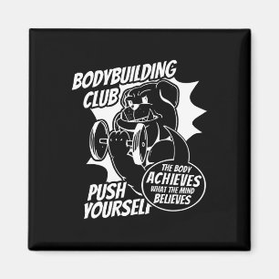 Bodybuilding Club Sich selbst das Leibe erreicht Magnet