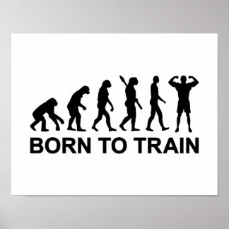 Bodybuilding der Evolution geboren Poster