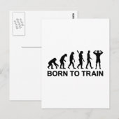 Bodybuilding der Evolution geboren Postkarte (Vorne/Hinten)