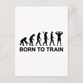 Bodybuilding der Evolution geboren Postkarte