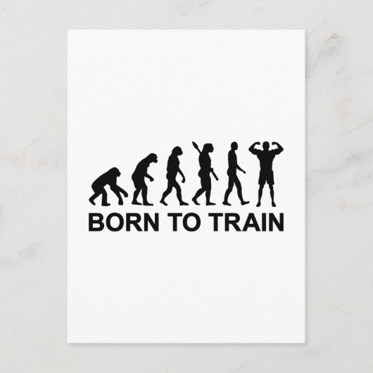 Bodybuilding der Evolution geboren Postkarte (Vorderseite)