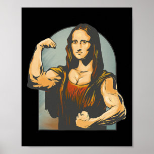 Bodybuilding der Mona Lisa Fitness Poster