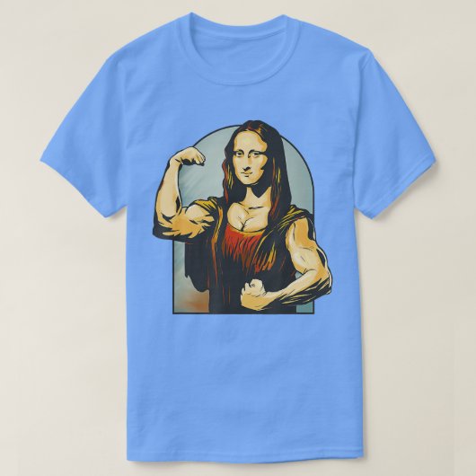 Bodybuilding der Mona Lisa Fitness T-Shirt (Design vorne)