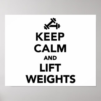 Bodybuilding der Ruhelosigkeit und der Hubgewichte Poster