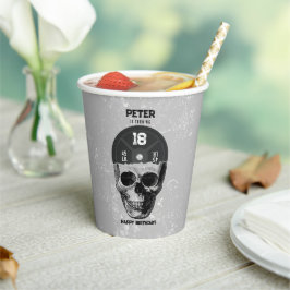 Bodybuilding des Schädeltrainings Geburtstag Pappbecher