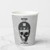 Bodybuilding des Schädeltrainings Geburtstag Pappbecher (Vorderseite)