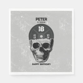 Bodybuilding des Schädeltrainings Geburtstag Serviette