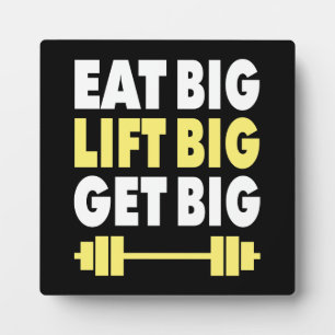 Bodybuilding - Essen Sie groß, Lift groß, werden S Fotoplatte