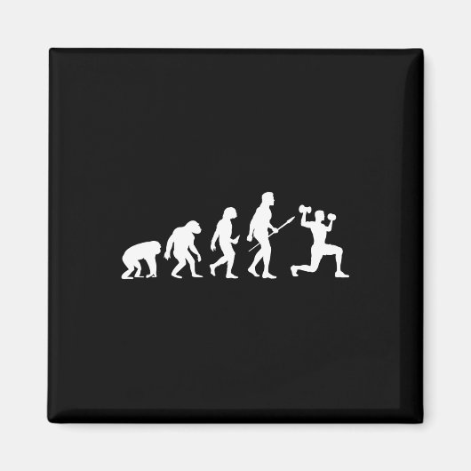 Bodybuilding Evolution Funny Bodybuilding Workout Magnet (Vorne)