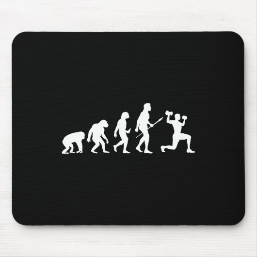Bodybuilding Evolution Funny Bodybuilding Workout Mousepad (Vorne)